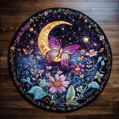 Twilight Butterfly WN2504048CL Quilted Round Mat