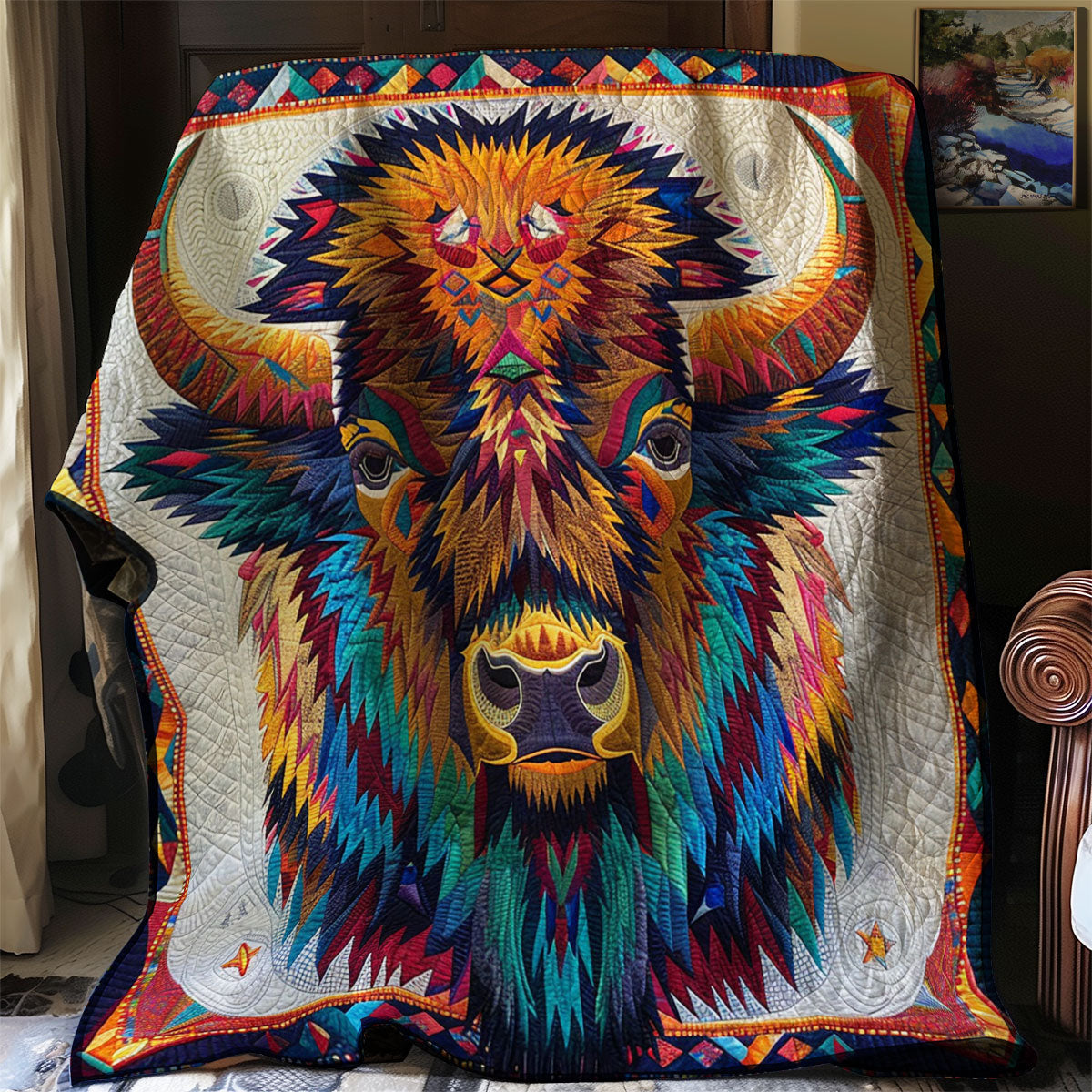 Bison Native American WJ3112003CL Quilt