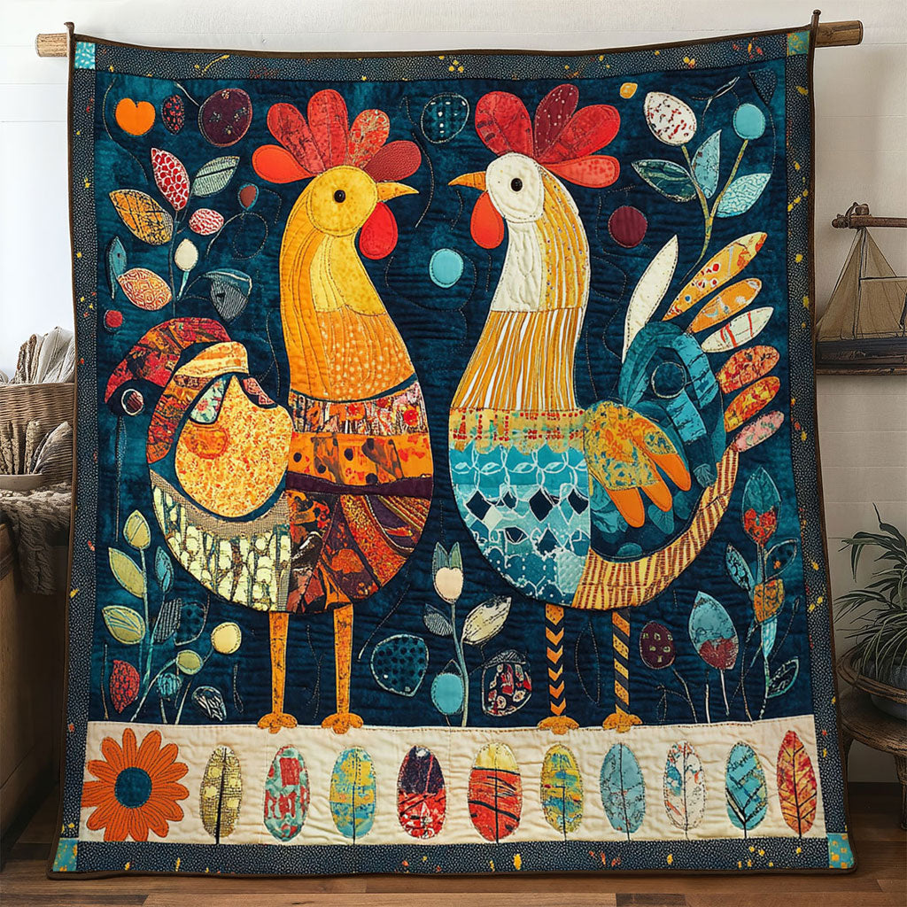 Colorful Garden Chicken WN1411021CL Quilt