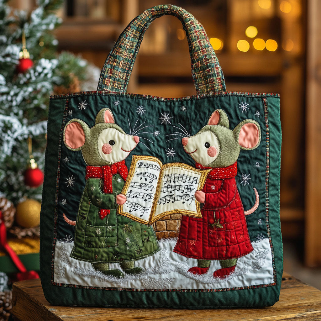 Mouse Holiday Joy CW1311027CL Quilted Tote Bag