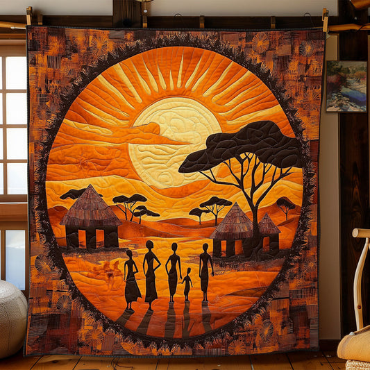 Peaceful Africa Village WY0503099CL Quilt