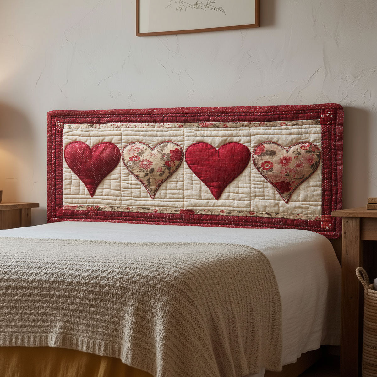 Cozy Hearts CP1512002CL Quilted Headboard Slipcover