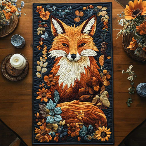 Adorable Fox CQ2404007CL Quilted Table Runner