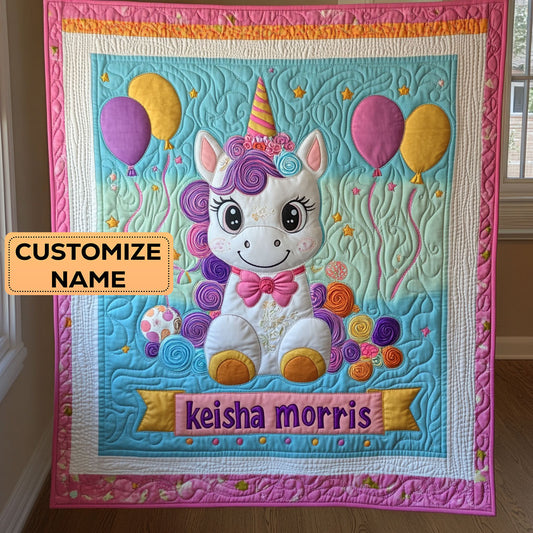Happycorn CP1807040CL Personalized Baby Quilt