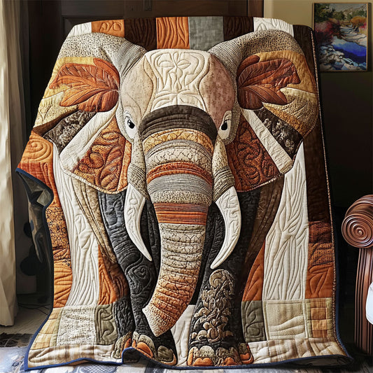 Rustic Elephant Charm YR1901033CL Quilt