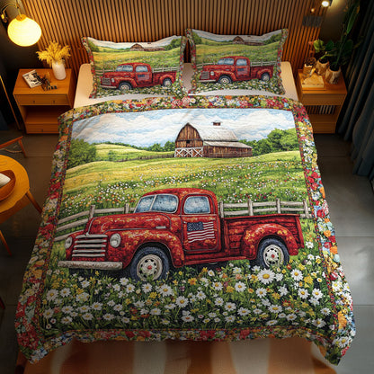 Vintage Red Truck WN0703124CL Duvet Cover Set