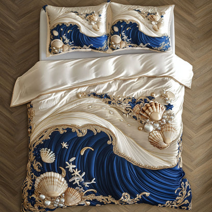 Shimmer Ocean Wave WN0808089CL Quilted Bedding Set
