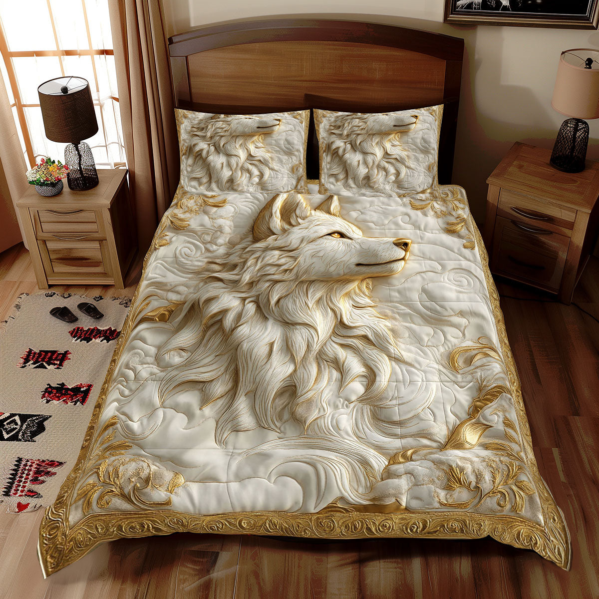 Fierce White Wolf WJ2712034CL Duvet Cover Set