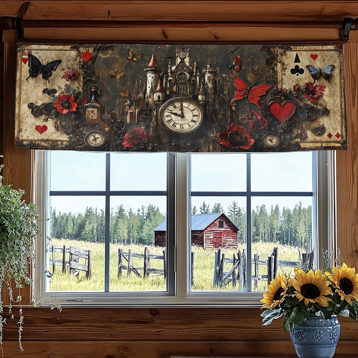 Castle Of Ink WN0408015CL Quilted Valance