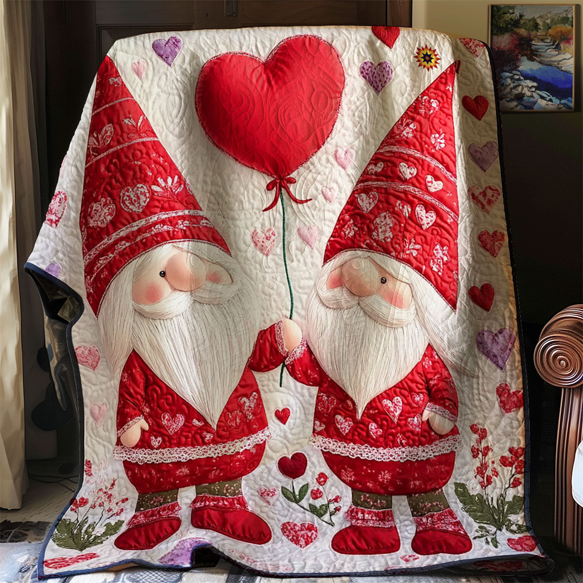 Valentine Gnome WJ2112037CL Quilt