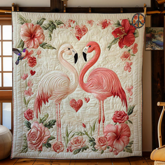 Flamingo Floral Valentine WN1112024CL Quilt