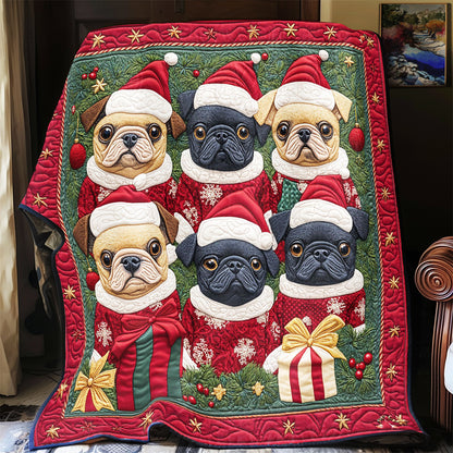 Festive French Bulldog CW1411049CL Quilt