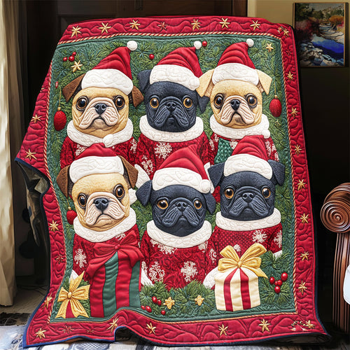 Festive French Bulldog CW1411049CL Quilt