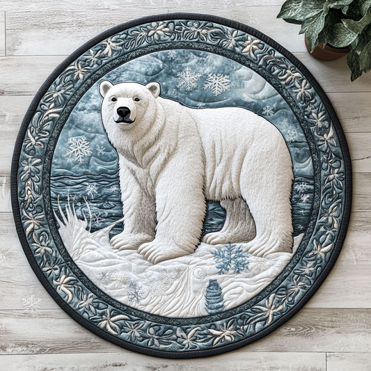 Polar Bear CW1706038CL Quilted Round Mat