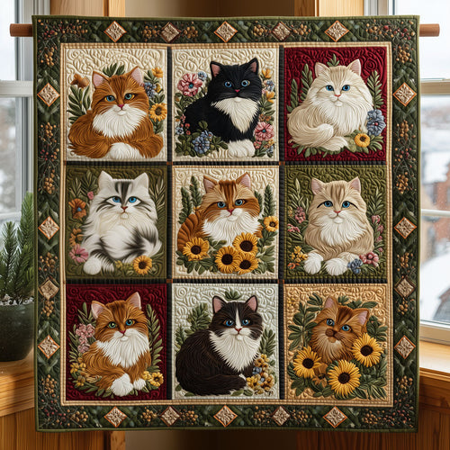 House Cat Garden Playout XK0611003CL Quilt