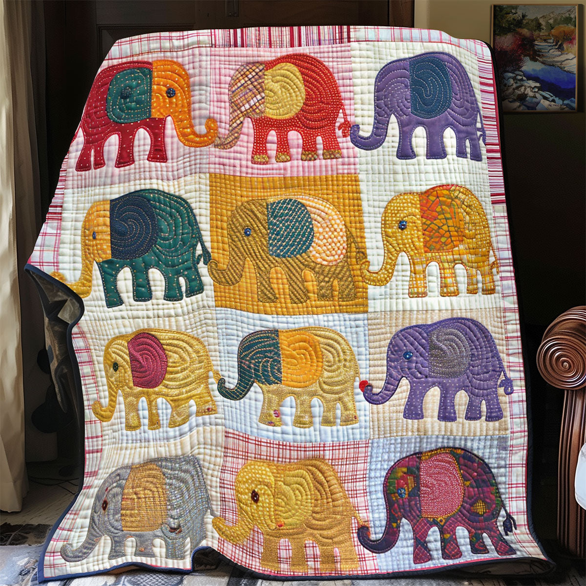 Elephant Brights CP0512147CL Quilt