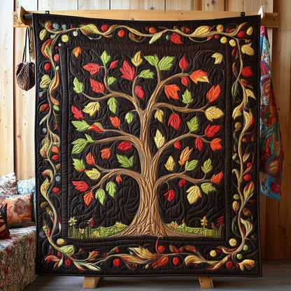 Harvest Leaves WY0307061CL Quilt