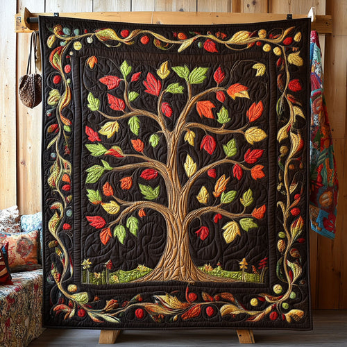 Harvest Leaves WY0307061CL Quilt