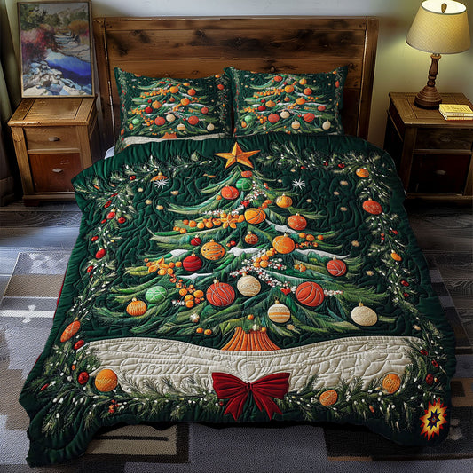 Basketball Christmas Tree WY0712055CL Duvet Cover Set