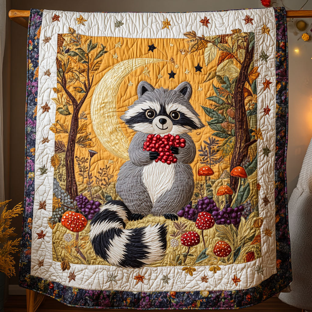 Sweet Treat Raccoon WY2508048CL Quilt
