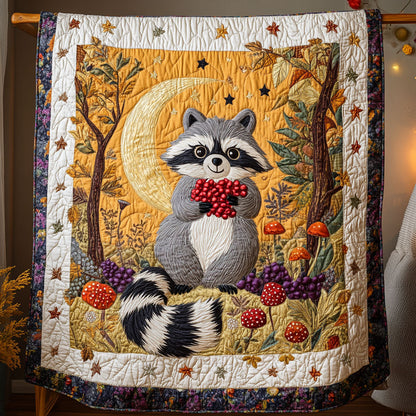 Sweet Treat Raccoon WY2508048CL Quilt