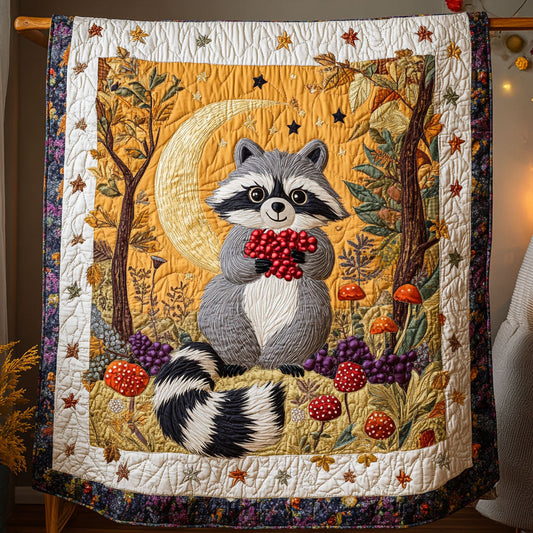 Sweet Treat Raccoon WY2508048CL Quilt