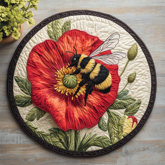 Poppy Bee CW0406016CL Quilted Round Mat