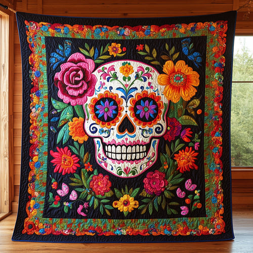 Floral Skull CW1706019CL Quilt