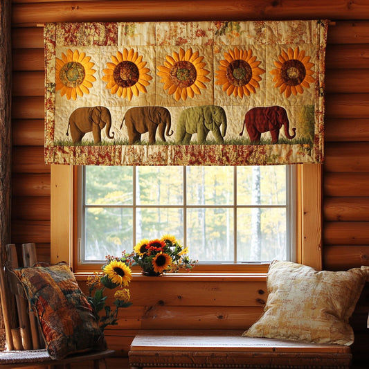 Native Elephant Sunflower WJ1903046CL Quilted Valance