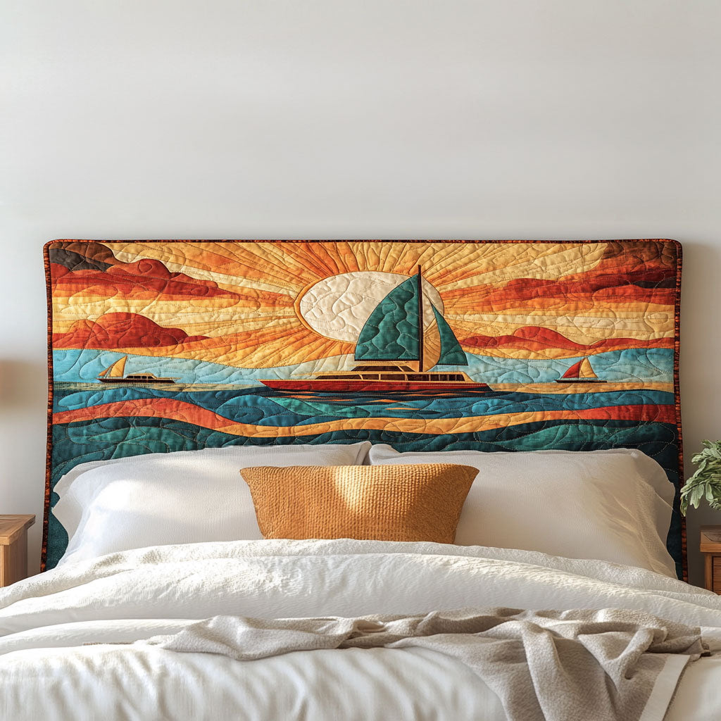 Harbor Sailboat WN2412015CL Quilted Headboard Slipcover