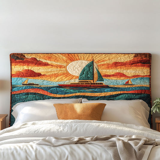 Harbor Sailboat WN2412015CL Quilted Headboard Slipcover