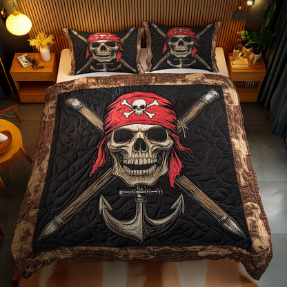 Red Bandana Skull WN2301079CL Duvet Cover Set