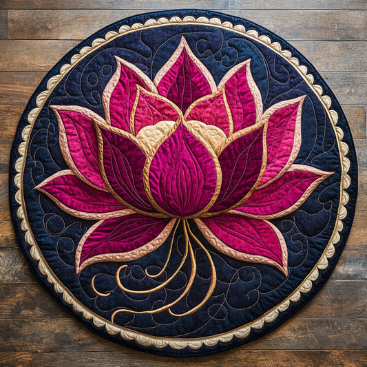 Golden Mandala CP2807032CL Quilted Round Mat