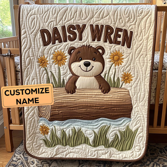 Log Hugger CP2807100CL Personalized Baby Quilt