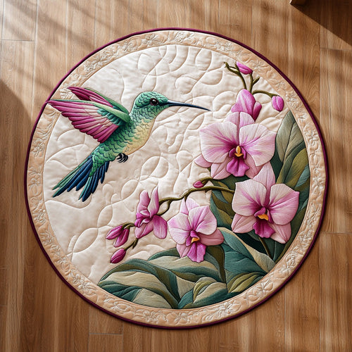 Hummingbird Blossom Waltz WN1706046CL Quilted Round Mat