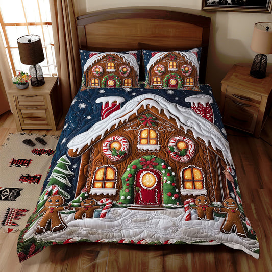 Christmas Gingerbread House WJ2711034CL Duvet Cover Set