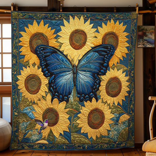 Golden Bloom Butterfly WN1511003CL Quilt