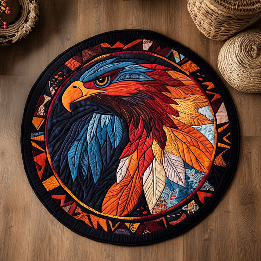 Portrait Of Eagle WY2204028CL Quilted Round Mat