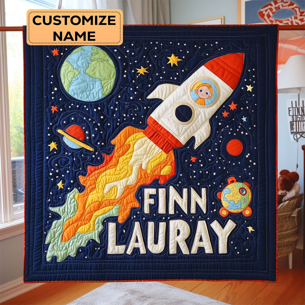 Star Rocket WJ2607006CL Personalized Baby Quilt