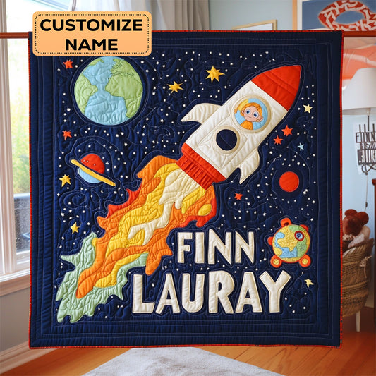 Star Rocket WJ2607006CL Personalized Baby Quilt