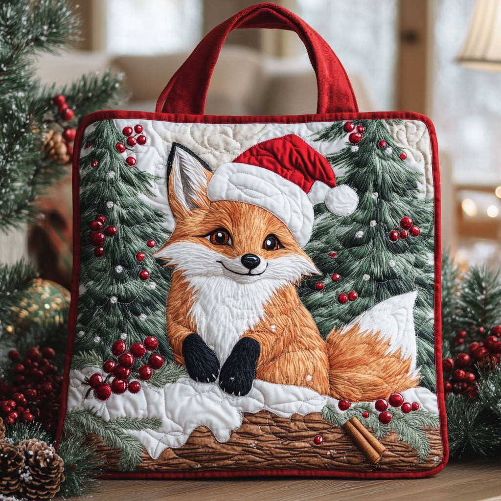 Fox's First Snow LT2411024CL Quilted Tote Bag