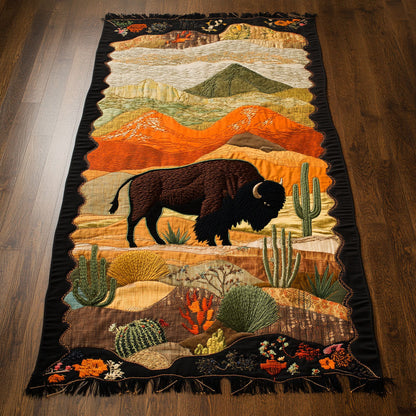 Native American Bison WJ0504036CL Quilted Table Runner