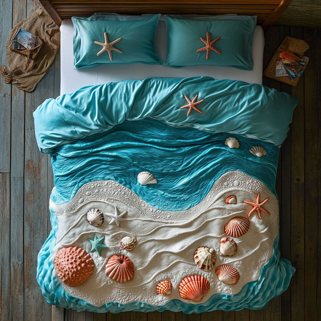 Seashell Coastal WY2006046CL Duvet Cover Set