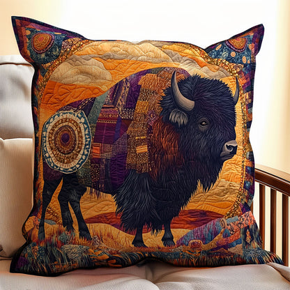 Bison Native American WX2201114CL Quilt Pillow Case