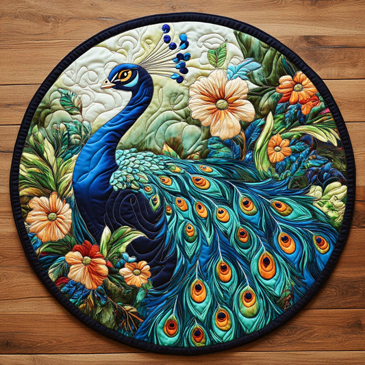 Peacock Magic CW2804021CL Quilted Round Mat