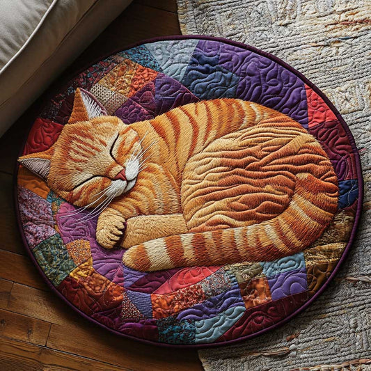Cat Nap WN1903076CL Quilted Round Mat