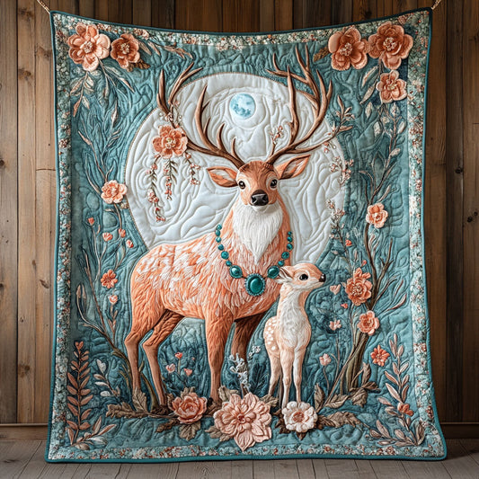 Deer Flower WX1905006CL Quilt