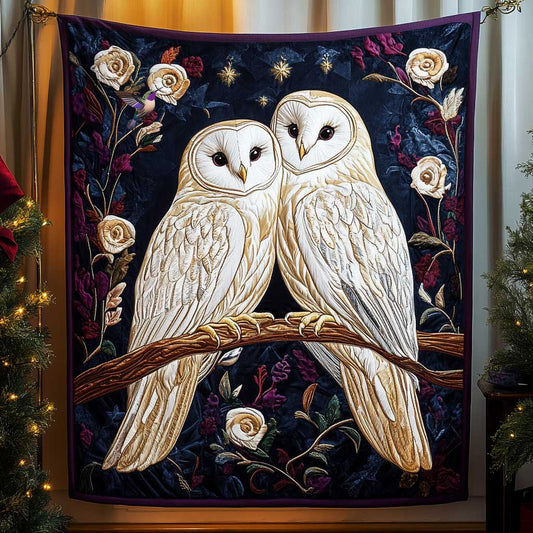 Roses Couple Owls WP1211024CL Quilt