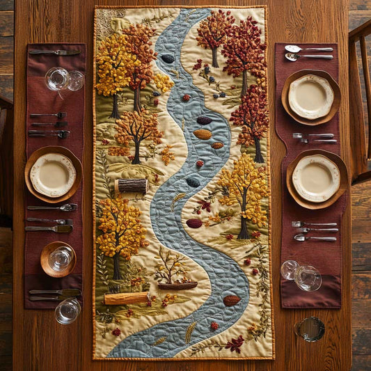 Autumn River CQ0805014CL Quilted Table Runner
