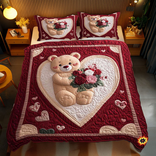 Cute Heart Teddy WP1012049CL Duvet Cover Set